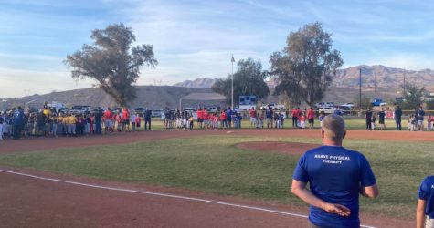 2022 Havasu Heat throws out first pitch at opening day with Lake Havasu Little League